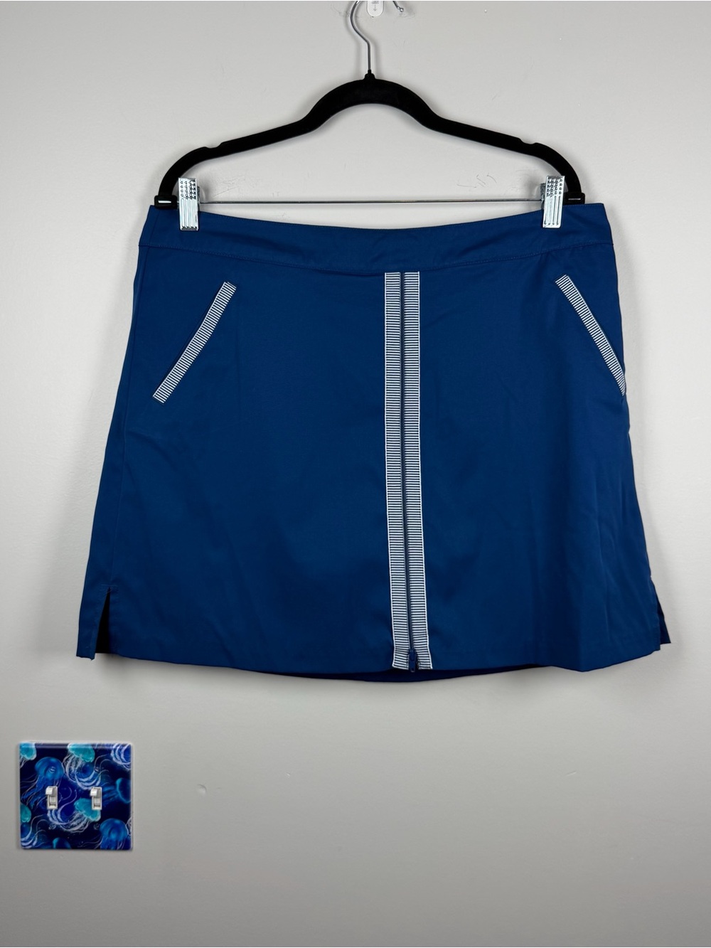 Lady Hagen Golf Skort Women’s Size 14 Athletic Tennis Blue White Casual Zip